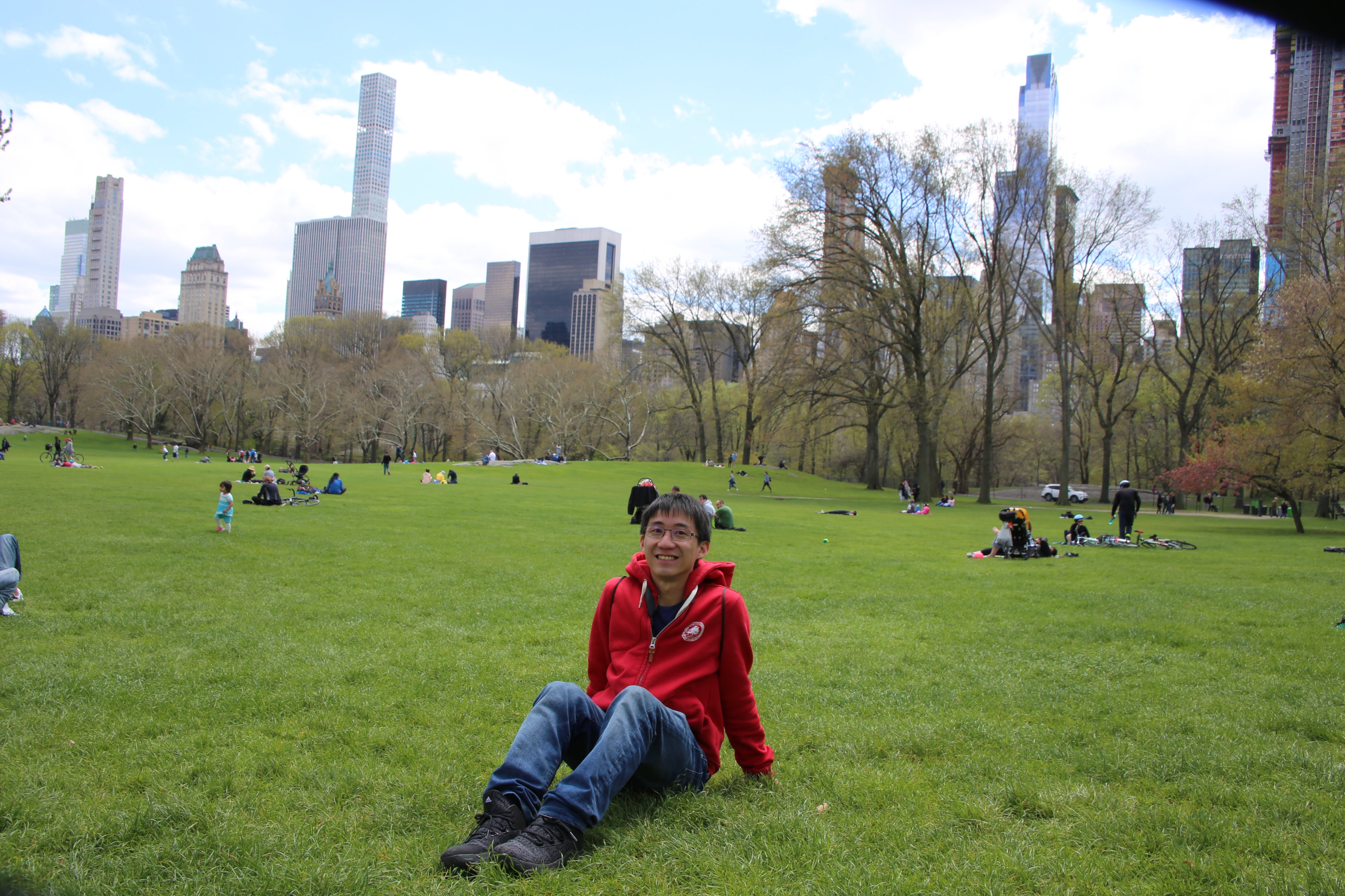 Ben with friends in the city