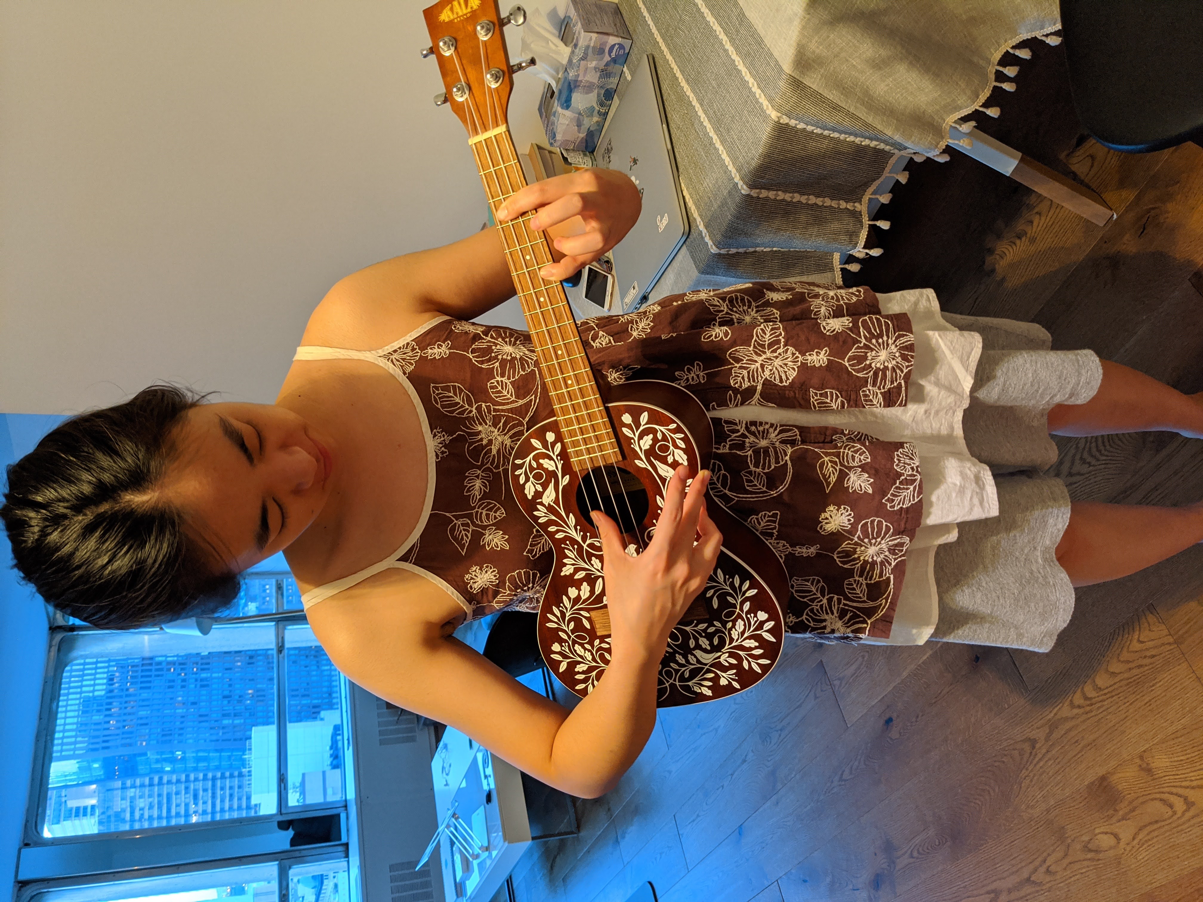 Yan’s ukulele for Valentine’s Day